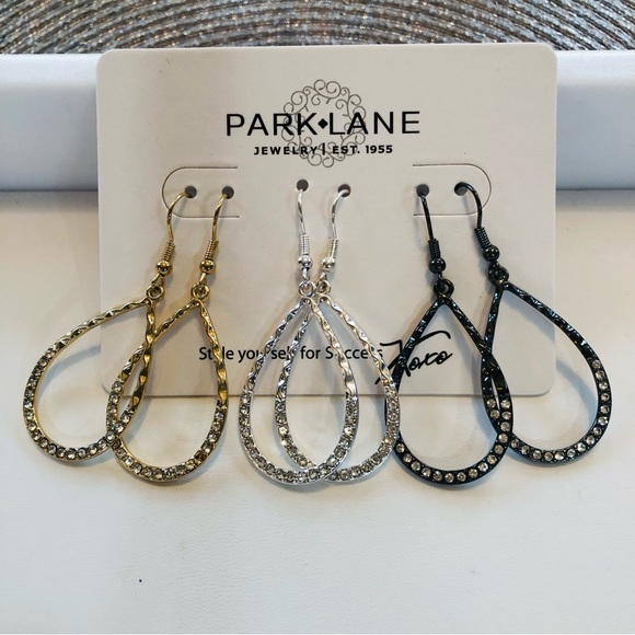 πPark Lane Oui Earrings Gold TearDrop Hooks - Picture 14 of 14